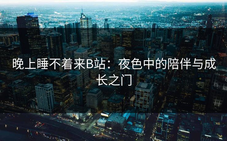 晚上睡不着来B站：夜色中的陪伴与成长之门