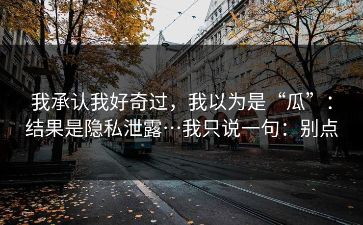 我承认我好奇过，我以为是“瓜”：结果是隐私泄露…我只说一句：别点